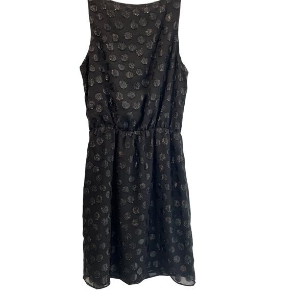 Gap Dress Size XS Black Shiny Pattern Sleeveless Pullover Elastic Waist Knee - Picture 2 of 6